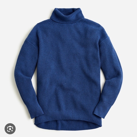 NWOT J. Crew Ribbed Cotton Blend Turtleneck - XS - Picture 1 of 4